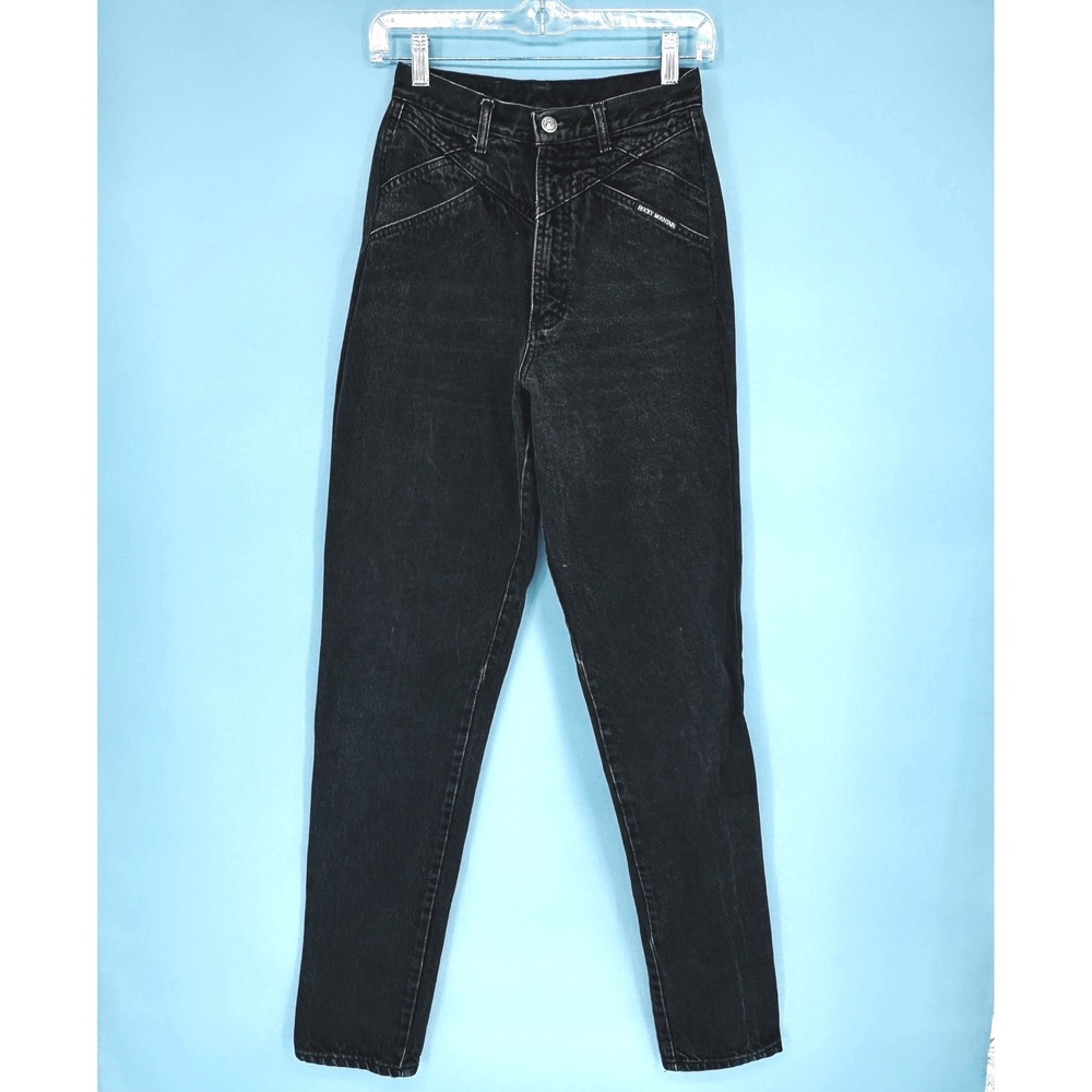 Rocky‎ Mountain Vintage High Waisted Black Western Yoke Tapered Jeans 28/7